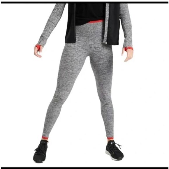 ATHLETA Seamless Andes Tight Heathered Gray Leggings - Picture 1 of 10